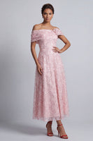 Load image into Gallery viewer, Sparkly Floral Champagne A-Line Beaded Long Mother of the Bride Dress