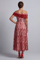 Load image into Gallery viewer, Sparkly Floral Champagne A-Line Beaded Long Mother of the Bride Dress