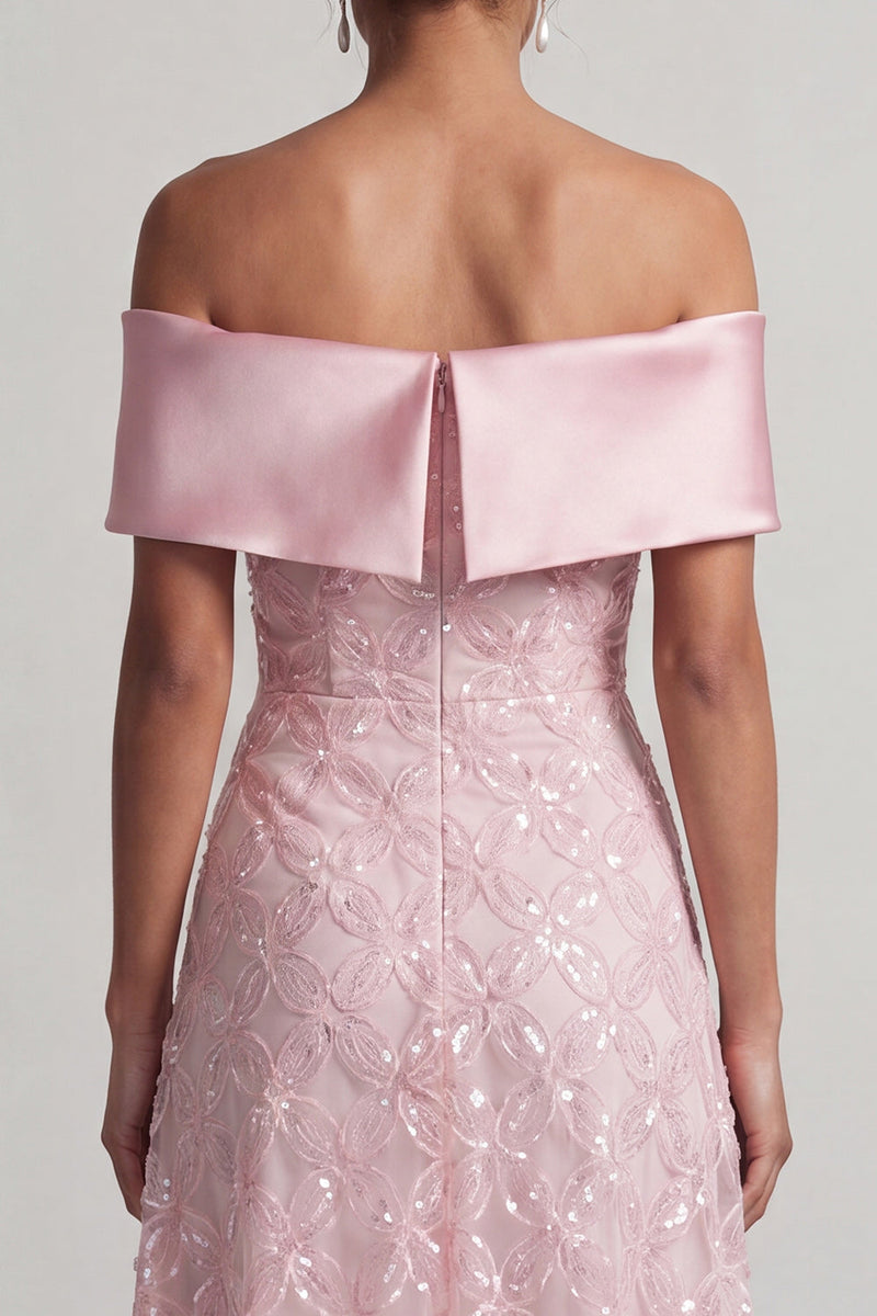 Load image into Gallery viewer, Sparkly Pink A-Line Sequin Long Mother of the Bride Dress