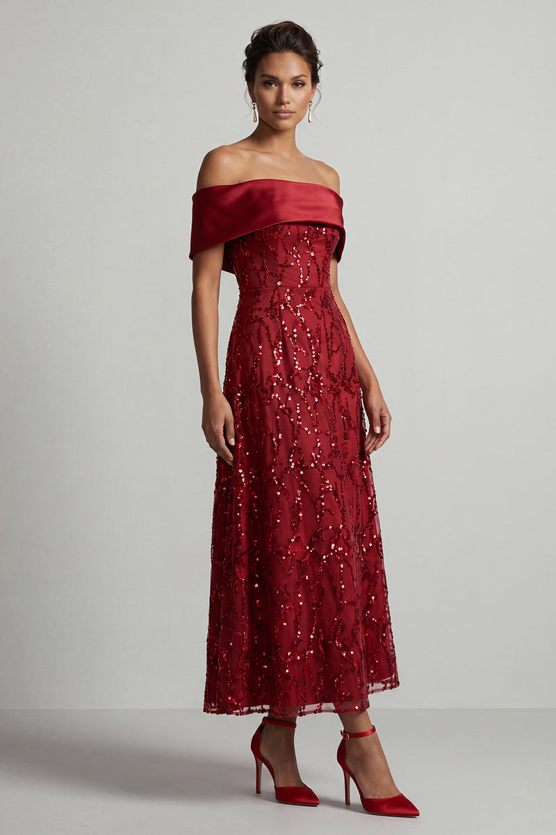 Load image into Gallery viewer, Sparkly Pink A-Line Sequin Long Mother of the Bride Dress