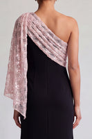 Load image into Gallery viewer, Sparkly Black and Pink Mermaid Sequin Long Mother of the Bride Dress