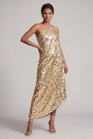 Load image into Gallery viewer, Sparkly Silver Sequin A-Line Long Mother of the Bride Dress