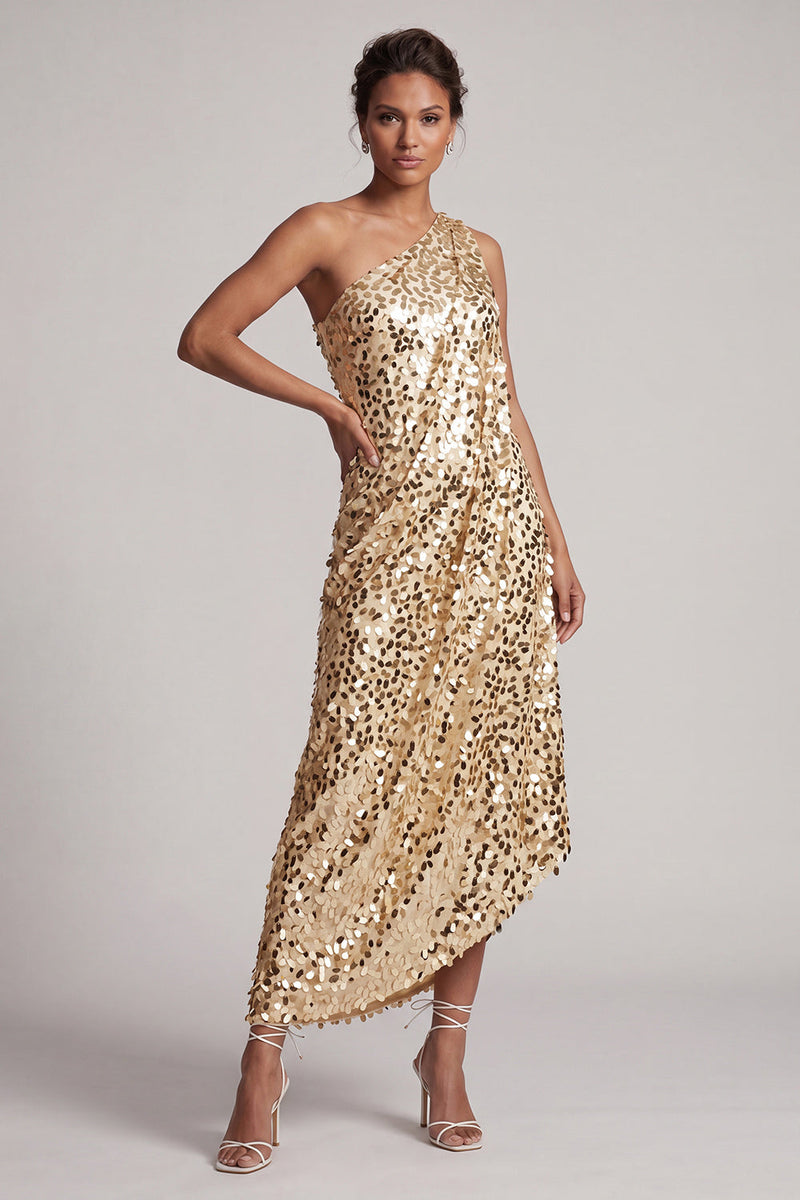 Load image into Gallery viewer, Sparkly Silver Sequin A-Line Long Mother of the Bride Dress