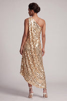 Load image into Gallery viewer, Sparkly Silver Sequin A-Line Long Mother of the Bride Dress