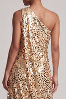Load image into Gallery viewer, Sparkly Silver Sequin A-Line Long Mother of the Bride Dress