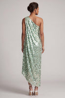 Load image into Gallery viewer, Sparkly Silver Sequin A-Line Long Mother of the Bride Dress
