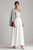 Load image into Gallery viewer, Sparkly Sequin Champagne A-Line Long Mother of the Bride Dress