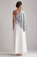 Load image into Gallery viewer, Sparkly Sequin Champagne A-Line Long Mother of the Bride Dress
