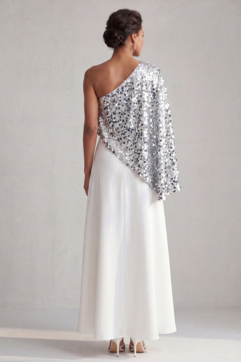 Load image into Gallery viewer, Sparkly Sequin Champagne A-Line Long Mother of the Bride Dress