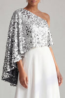 Load image into Gallery viewer, Sparkly Sequin Champagne A-Line Long Mother of the Bride Dress