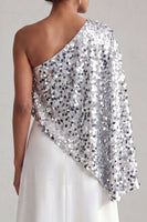 Load image into Gallery viewer, Sparkly Sequin Champagne A-Line Long Mother of the Bride Dress