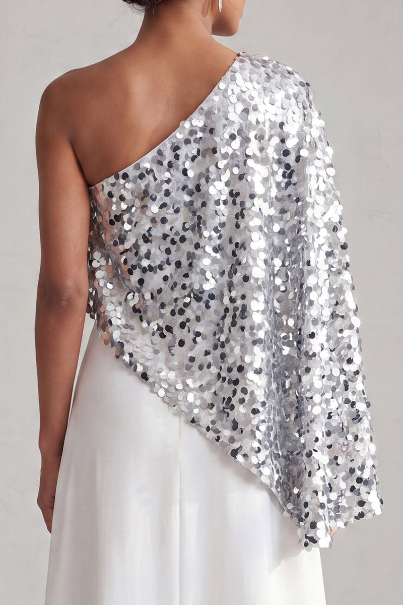 Load image into Gallery viewer, Sparkly Sequin Champagne A-Line Long Mother of the Bride Dress