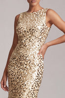 Load image into Gallery viewer, Sparkly Silver Sequin Boat Neck Long Mother of the Bride Dress