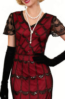 Load image into Gallery viewer, Sparkly Black Sequin Beaded 1920s Dress with Fringes