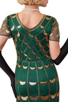 Load image into Gallery viewer, Sparkly Black Sequin Beaded 1920s Dress with Fringes