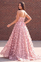 Load image into Gallery viewer, Dusty Rose Floral Sweetheart Ball Gown Long Prom Dress
