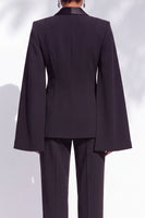 Load image into Gallery viewer, Black Peak Lapel One Button Slim Fit 2 Piece Work Suits