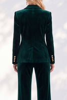 Load image into Gallery viewer, Burgundy Velvet Peak Lapel 2 Piece Slim Fit Ruffled Work Suits