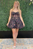 Load image into Gallery viewer, A-Line Lilac Sweetheart Floral Printed Homecoming Dress
