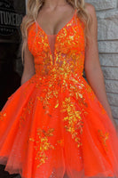 Load image into Gallery viewer, A Line Lilac V-Neck Sequins Corset Short Homecoming Dress