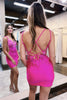 Load image into Gallery viewer, Sparkly Royal Blue Lace-Up Back Tight Homecoming Dress with Sequins