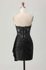 Load image into Gallery viewer, Sparkly Dark Green Sweetheart Short Corset Homecoming Dress
