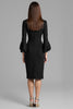 Load image into Gallery viewer, Royal Blue Satin Bodycon Bateau Neck Midi Work Dress