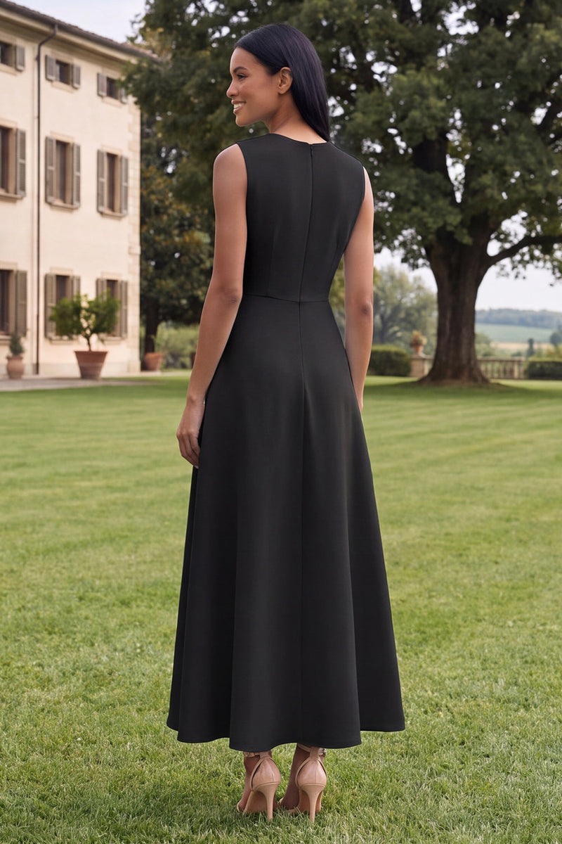 Load image into Gallery viewer, Hot Pink Round Neck A Line Floral Maxi Formal Dress