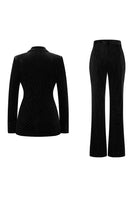 Load image into Gallery viewer, 2 Piece Sparkly Dark Green Single Breasted Peak Lapel Women Prom Suits