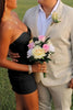 Load image into Gallery viewer, Black Satin Cut Out Tight Strapless Mini Party Dress