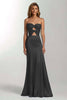 Load image into Gallery viewer, Dark Green Cut Out Mermaid Sweetheart Satin Long Formal Dress