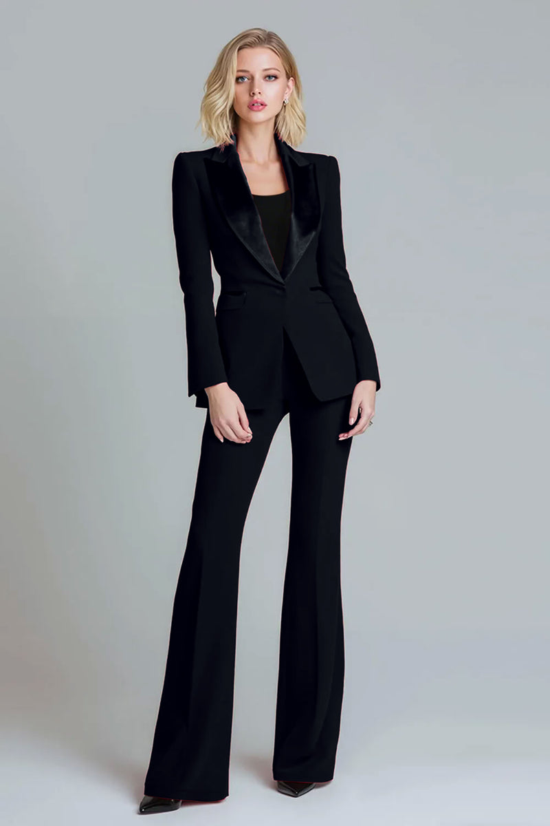 Load image into Gallery viewer, Red 2 Piece Peak Lapel Women Prom Suits with Sleeves