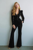 Load image into Gallery viewer, Burgundy 2 Piece Velvet Notched Lapel Women Prom Suits with Pockets