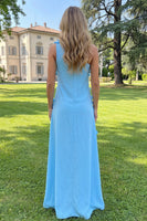 Load image into Gallery viewer, Yellow One Shoulder Floral Sheath Maxi Formal Dress