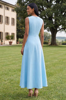 Load image into Gallery viewer, Hot Pink Round Neck A Line Floral Maxi Formal Dress