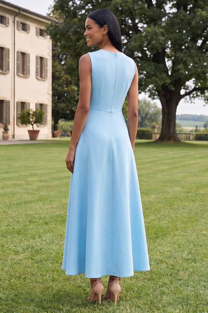 Load image into Gallery viewer, Hot Pink Round Neck A Line Floral Maxi Formal Dress