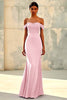 Load image into Gallery viewer, Elegant Purple Off the Shoulder Sweetheart Long Formal Dress