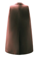 Load image into Gallery viewer, White Satin Peak Lapel Cape Short Work Blazer Dress