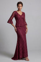 Load image into Gallery viewer, Champagne Mermaid Scoop Long Mother of the Bride Dress with Jacket