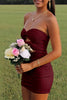 Load image into Gallery viewer, Black Satin Cut Out Tight Strapless Mini Party Dress
