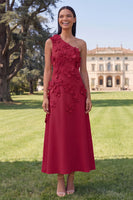 Load image into Gallery viewer, Floral Yellow A Line One Shoulder Maxi Formal Dress
