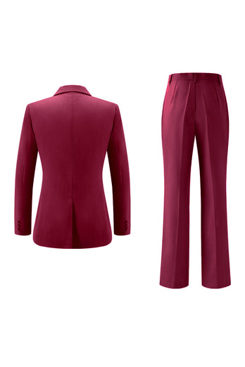 2 Piece Lilac Peak Lapel Long Sleeves Women Prom Suits with Sash