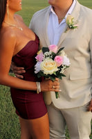 Load image into Gallery viewer, Lilac Bodycon Sweetheart Short Prom Dress with Keyhole