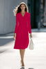Load image into Gallery viewer, Ivory A Line Single Breasted Midi Blazer Dress with Sleeves