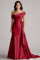 Load image into Gallery viewer, Elegant Champagne Off the Shoulder Long Formal Dress with Side Cape