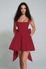 Load image into Gallery viewer, Ivory A Line Square Neck Short Homecoming Dress with Bow