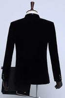 Load image into Gallery viewer, Black Velvet Men&#39;s Prom Blazer for Party