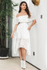Load image into Gallery viewer, White High Low Hollow Boho Engagement Party Dress