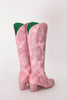 Load image into Gallery viewer, Dusty Rose Embroidered Mid-Calf Boho Cowgirl Boots