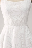 Load image into Gallery viewer, White A-Line Spaghetti Straps Short Graduation Dress